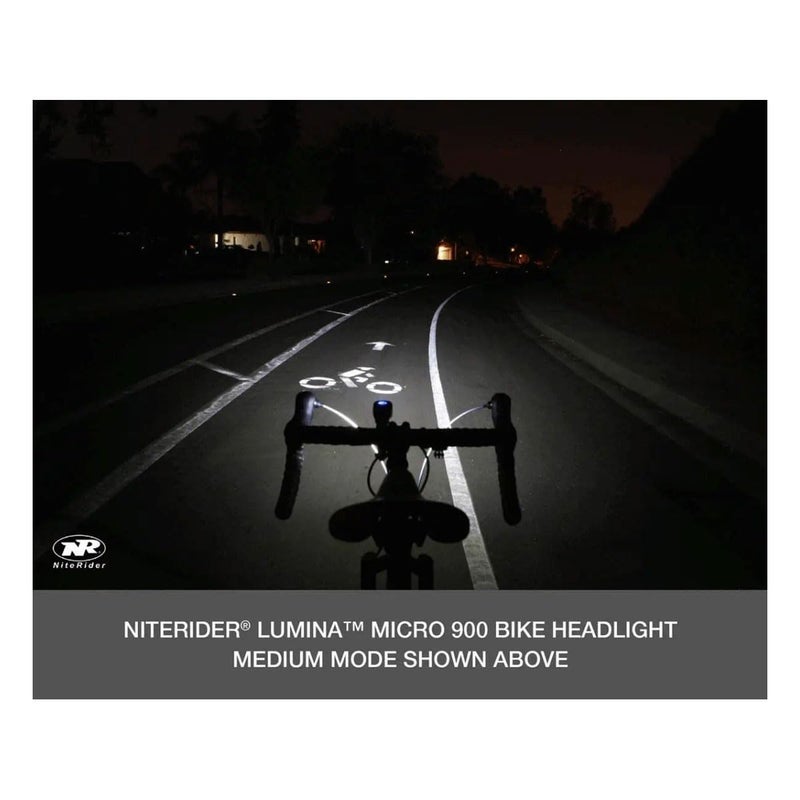 NiteRider Lumina Micro 900 Front Bike Light LED USB Rechargeable Water Resistant Mountain Road Commuting City Urban Cycling Safety Flashlight - Image 5